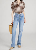 FRAME The Plaid Gillian Blouse