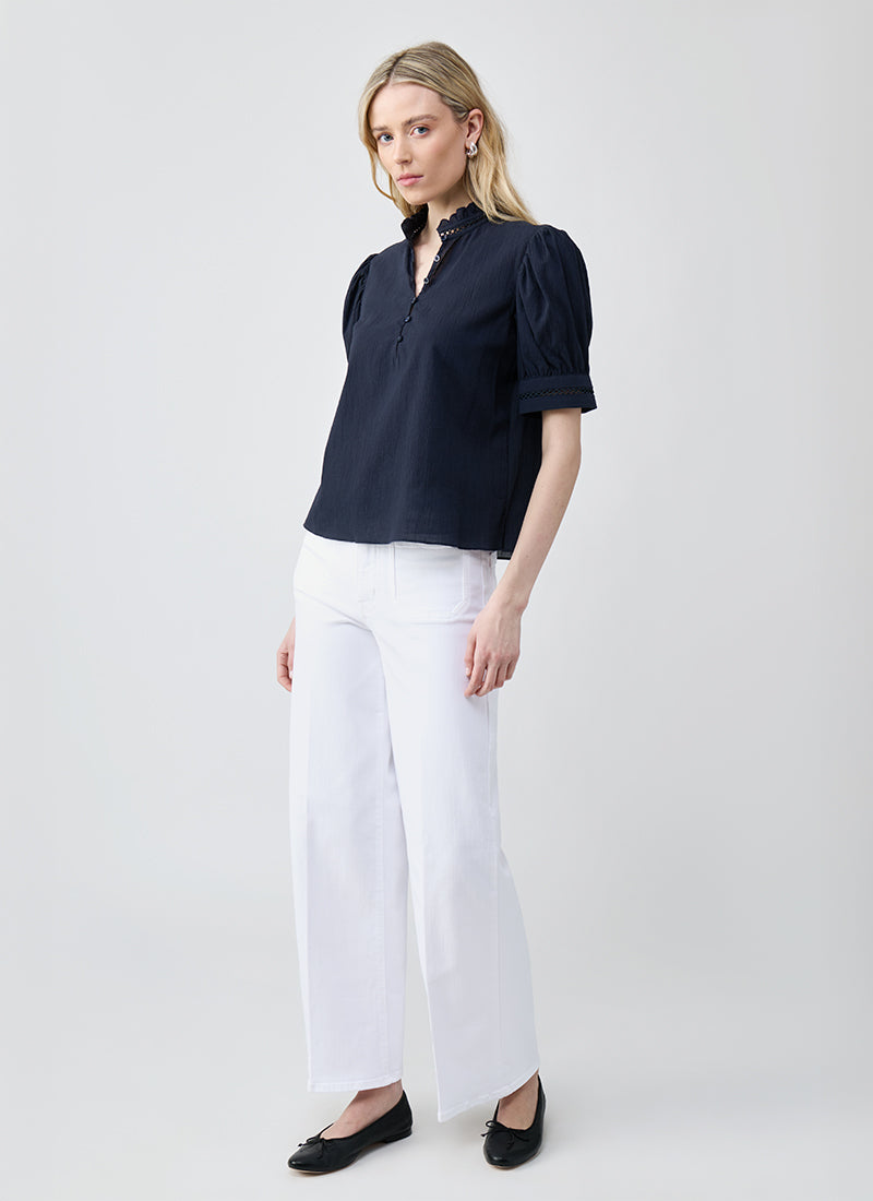 FRAME The Ruffle Collar Top