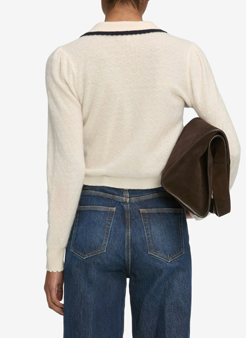 FRAME Long Sleeve Cashmere Sailor Sweater