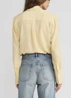 FRAME The Silk Modern Tie Blouse