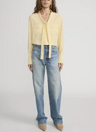 FRAME The Silk Modern Tie Blouse