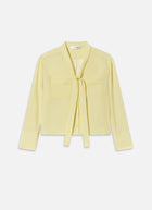 FRAME The Silk Modern Tie Blouse