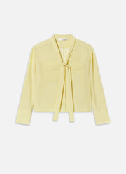 FRAME The Silk Modern Tie Blouse