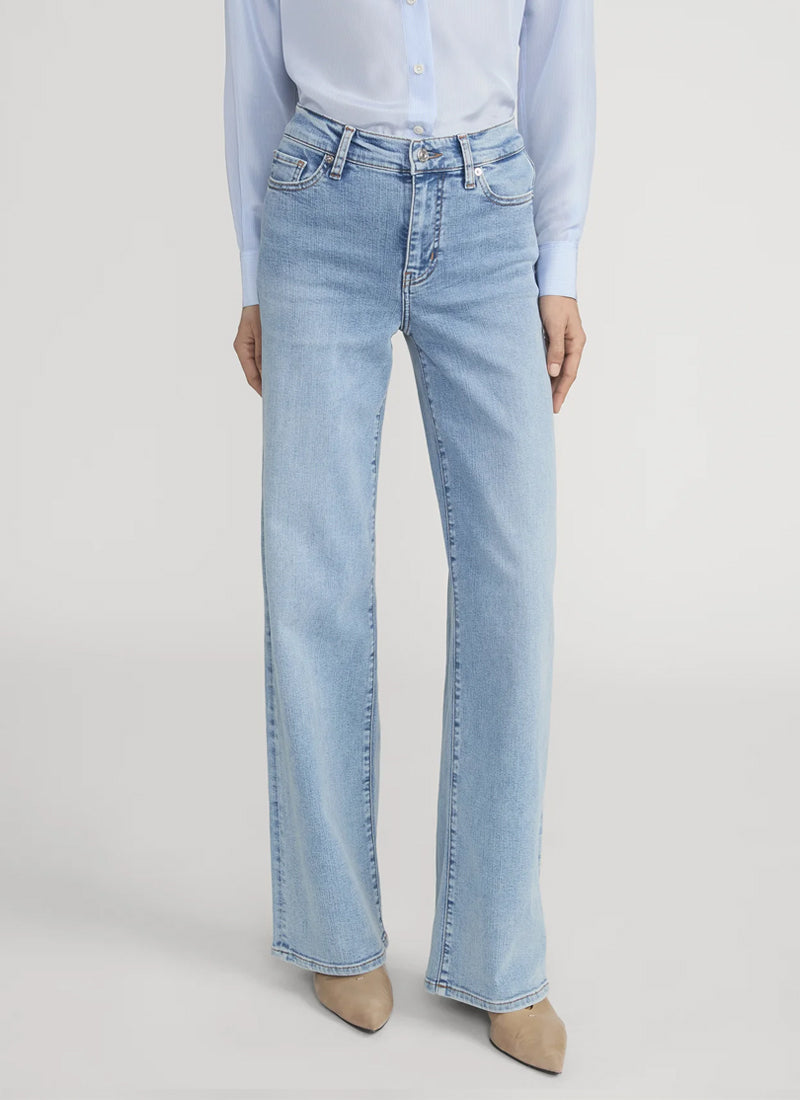 FRAME Le Slim Palazzo Wide Leg Flare Jeans