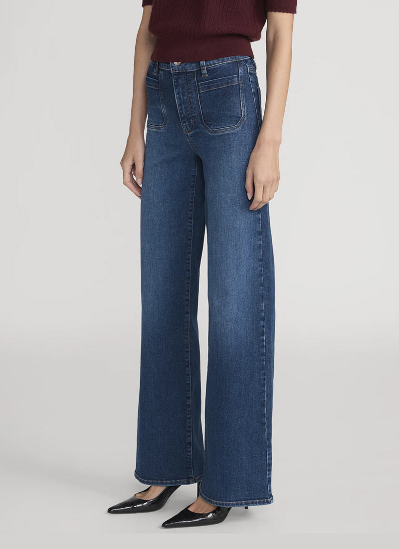 Le Slim Palazzo Modernist Pocket Wide Leg Jeans by FRAME at Andrews 