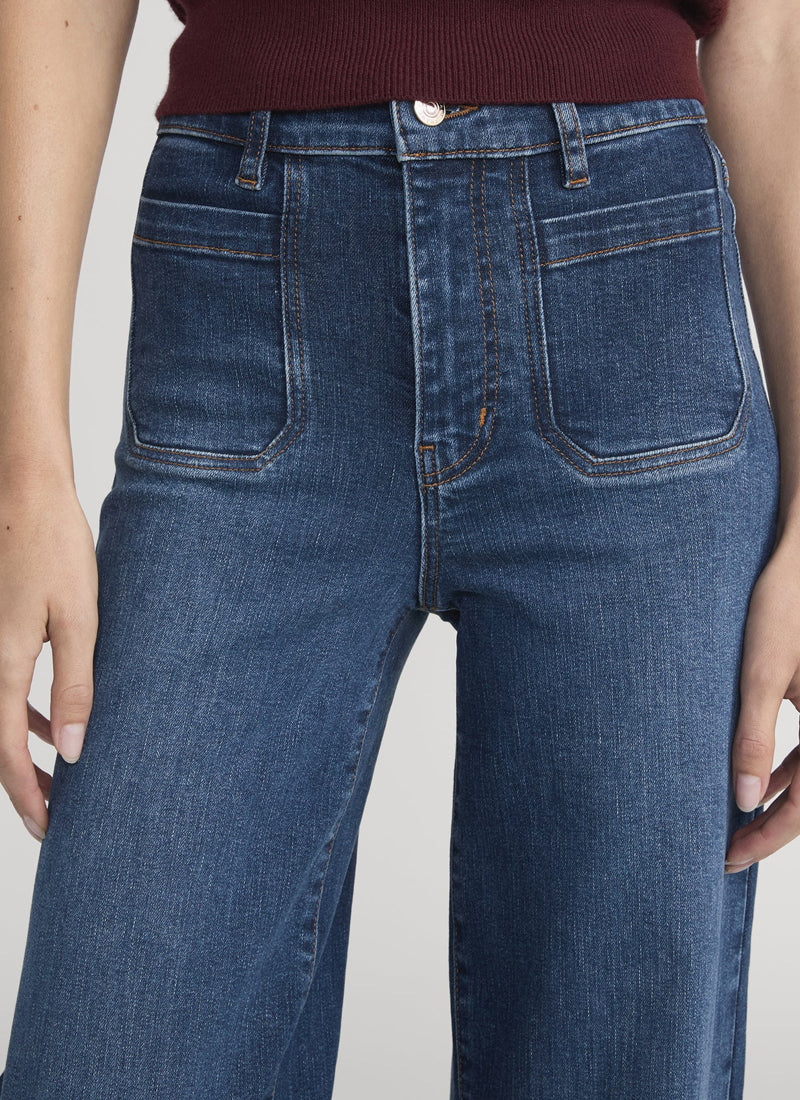  Le Slim Palazzo Modernist Pocket Wide Leg Jeans by FRAME at Andrews 