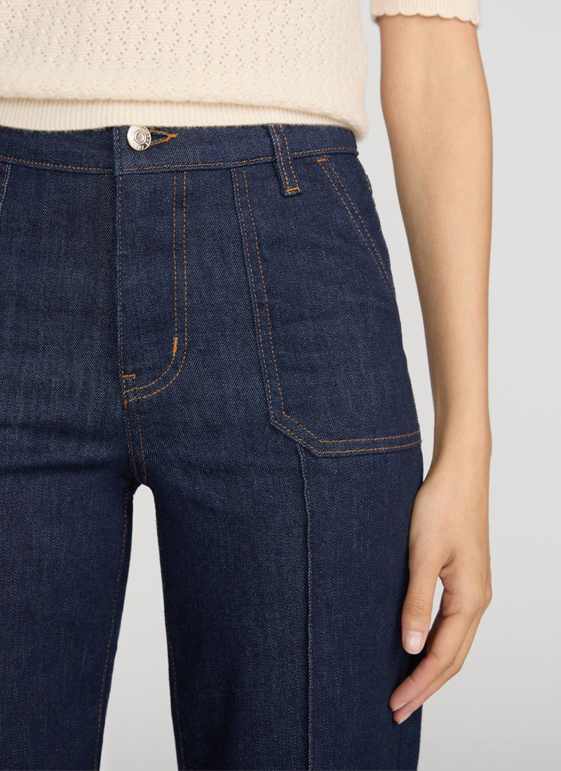  Le Slim Palazzo Pintuck Pocket Jeans by FRAME at Andrews 