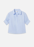 FRAME The Striped Popover Top