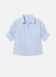 FRAME The Striped Popover Top