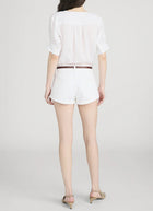 FRAME The Linen V-Neck Popover Top