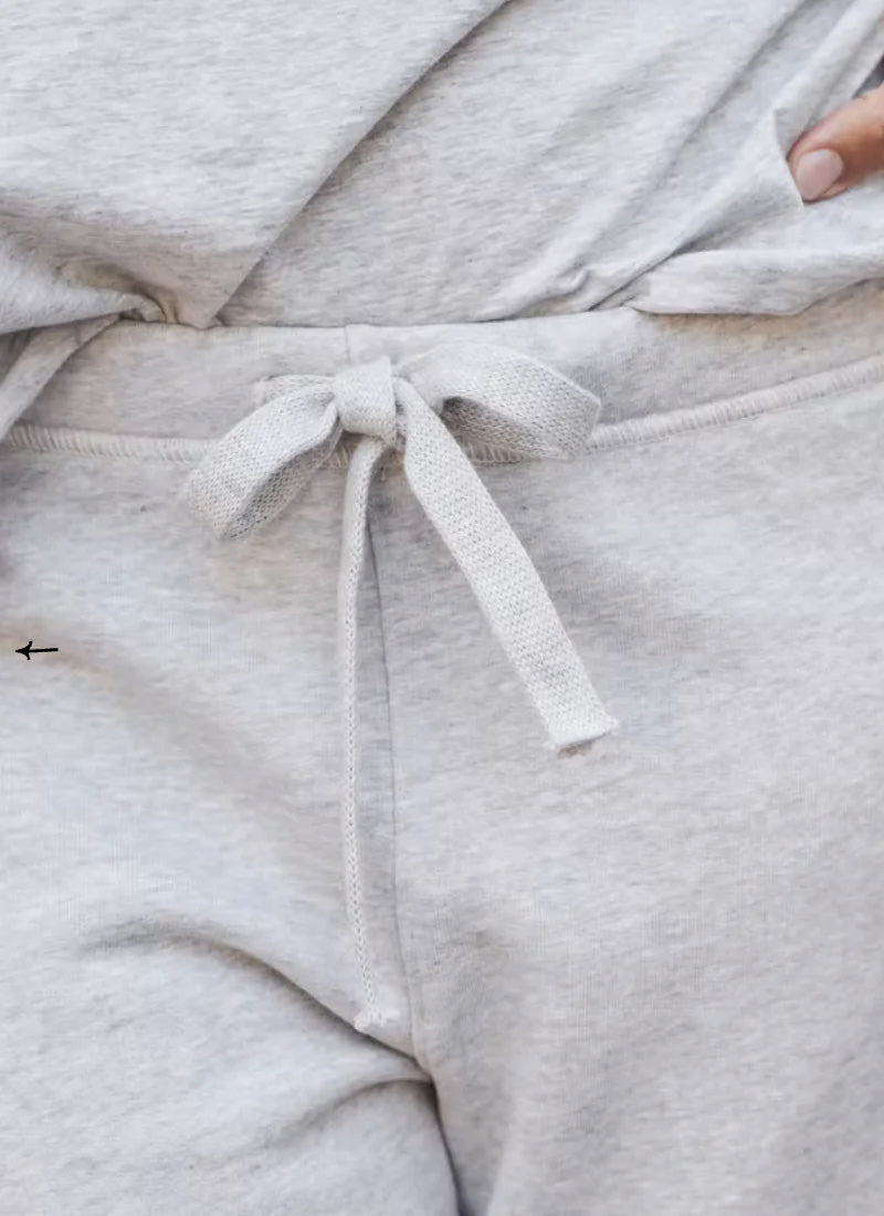 Frank & Eileen Cropped Wide Leg Fleece Sweatpant