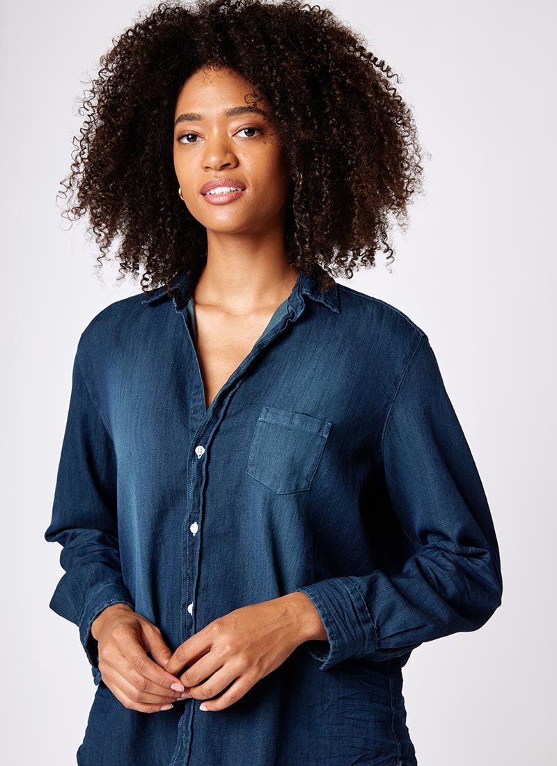 Frank & Eileen Eileen Overdyed Indigo Denim Shirt