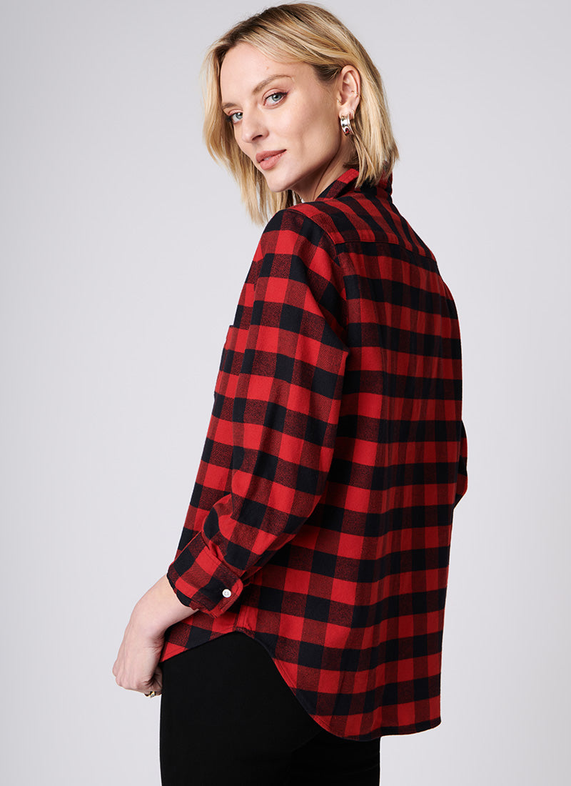 Frank & Eileen Eileen Red and Black Plaid Button-Up Shirt