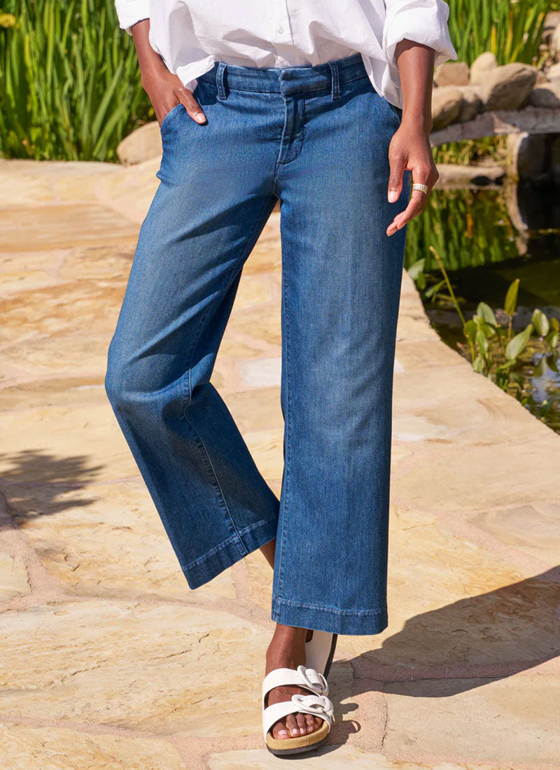Frank & Eileen Westport Italian Wide-Leg Jeans