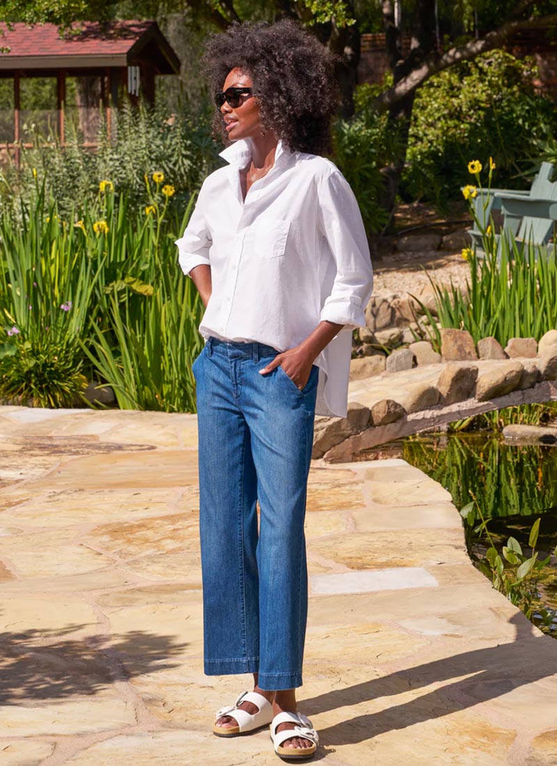 Frank & Eileen Westport Italian Wide-Leg Jeans