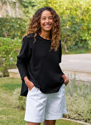 Anna Triple-Fleece Long Sleeve Capelet by Frank & Eileen