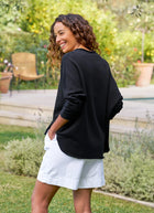Anna Triple-Fleece Long Sleeve Capelet by Frank & Eileen