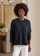 Anna Triple-Fleece Long Sleeve Capelet by Frank & Eileen