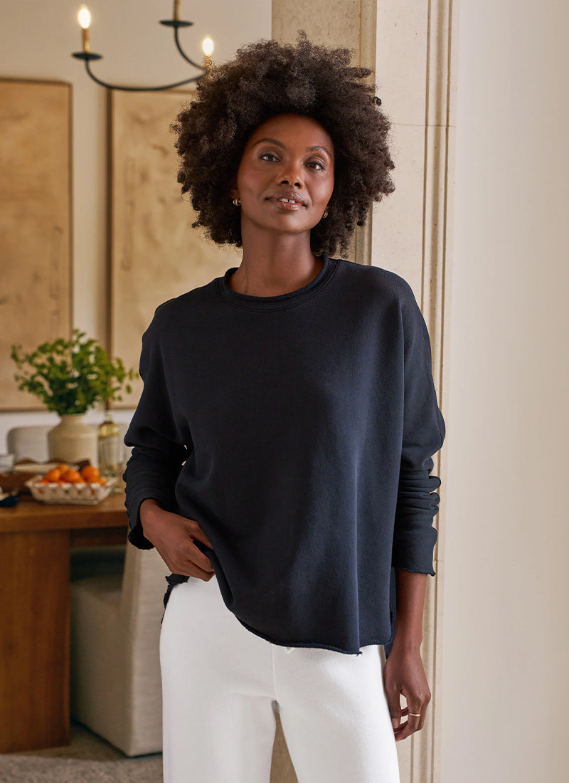 Anna Triple-Fleece Long Sleeve Capelet by Frank & Eileen