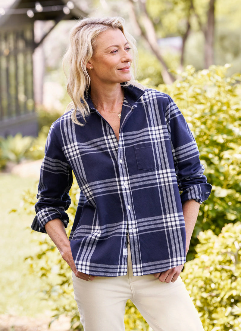 Frank & Eileen Eileen Navy White Plaid