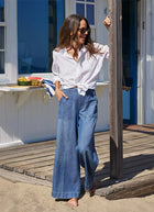 Madeline Patch Pocket Pull On Pants by Frank & Eileen