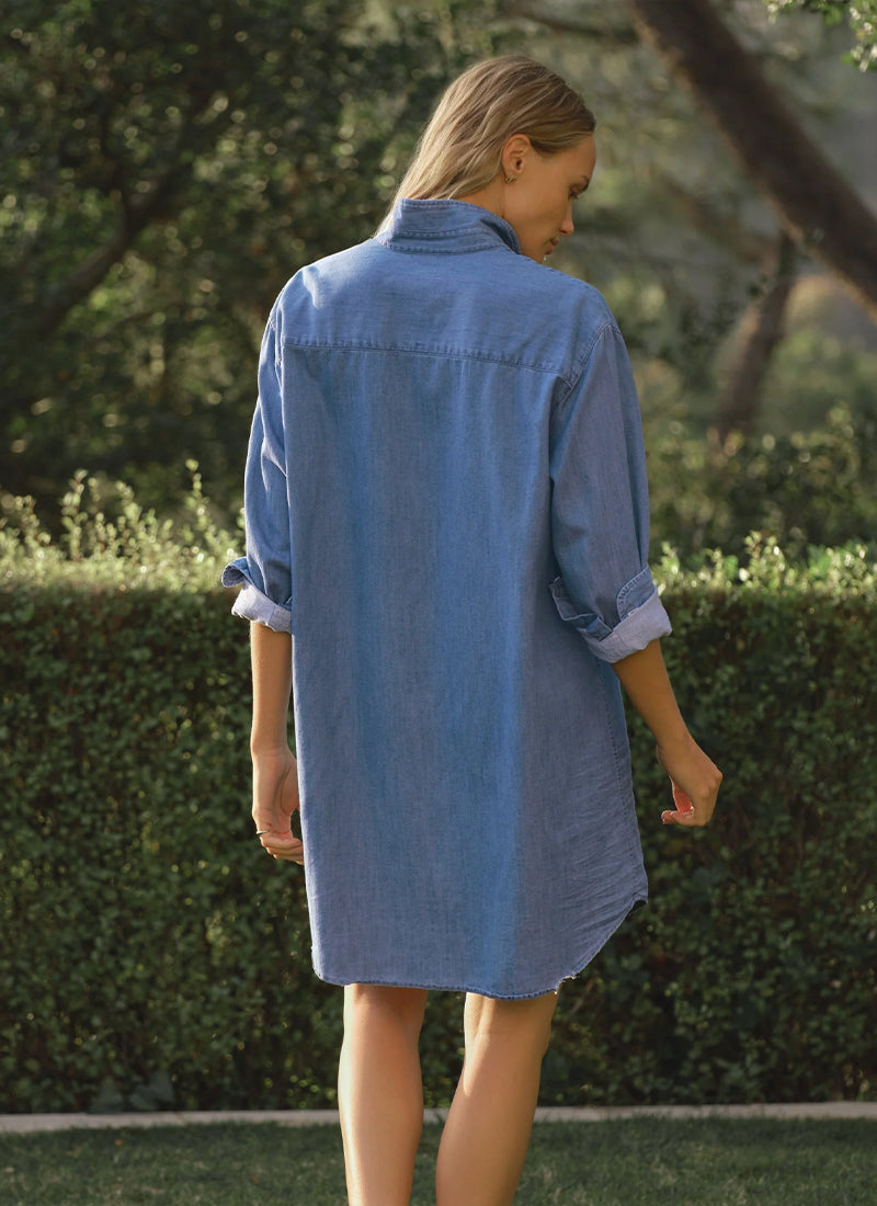 Frank & Eileen Mary Vintage Stonewashed Denim Shirt Dress
