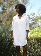 Frank & Eileen Mary White Denim Shirt Dress