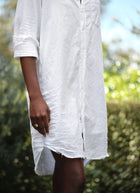 Frank & Eileen Mary White Denim Shirt Dress