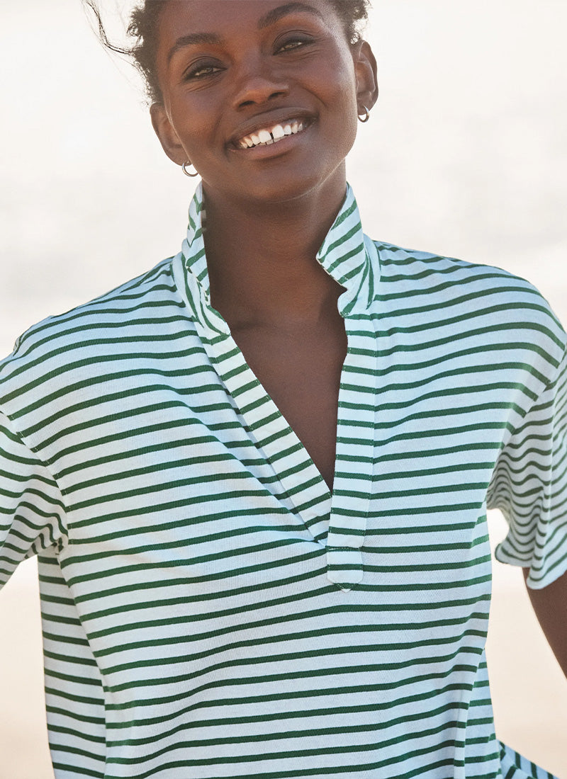 Frank & Eileen Patty Cotton Popover Short Sleeve Henley