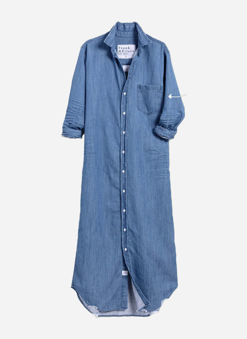 Rory Denim Maxi Shirtdress by Frank & Eileen