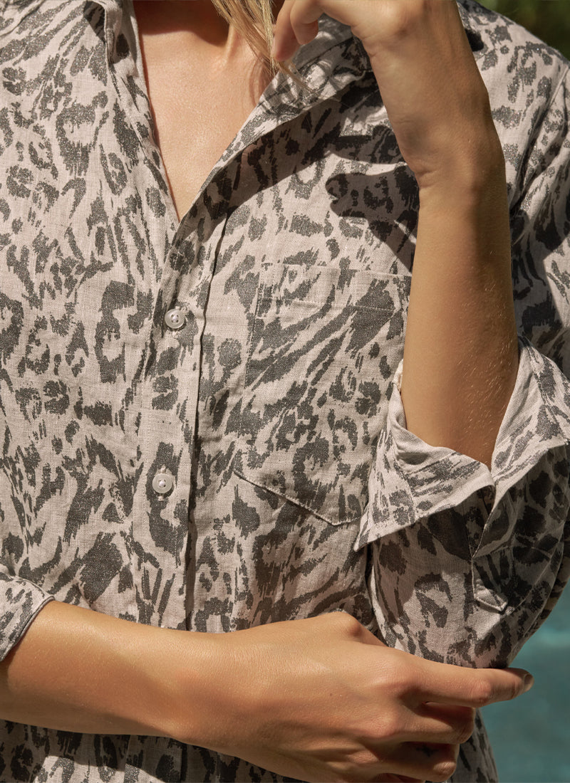 Rory Linen Maxi Shirtdress