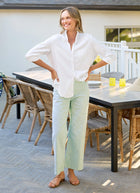 Frank & Eileen Eileen Ruffle Collar Button-Up Shirt