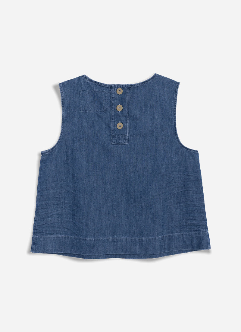 Shell Denim Sleeveless Tank by Frank & Eileen