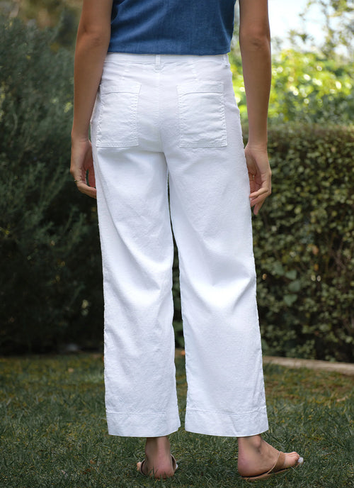 Frank & Eileen Wexford Utility Wide-Leg Linen Pant