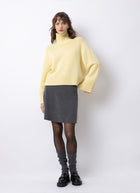 Cashmere Ribbed Highneck  Pullover
