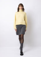 Cashmere Ribbed Highneck  Pullover