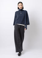 Textured Cashmere Poncho Pullover