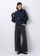 Textured Cashmere Poncho Pullover
