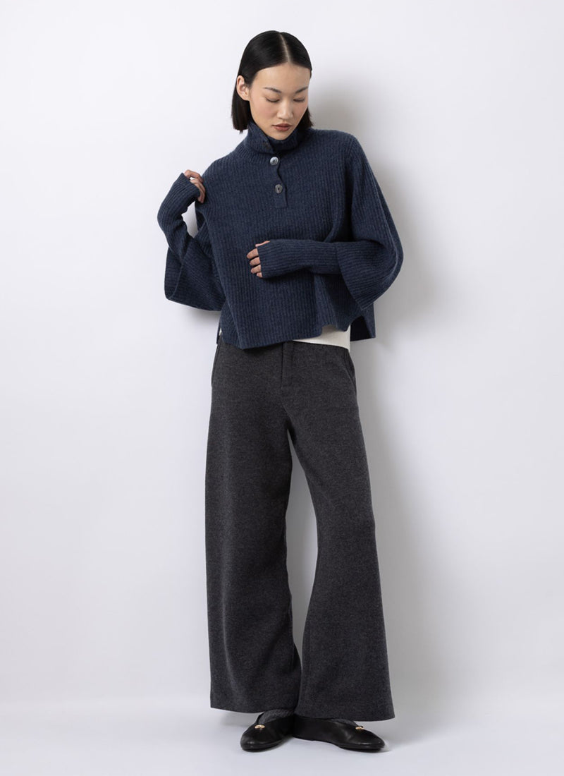 Textured Cashmere Poncho Pullover