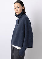 Textured Cashmere Poncho Pullover