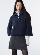 Textured Cashmere Poncho Pullover