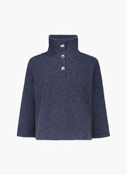 Textured Cashmere Poncho Pullover