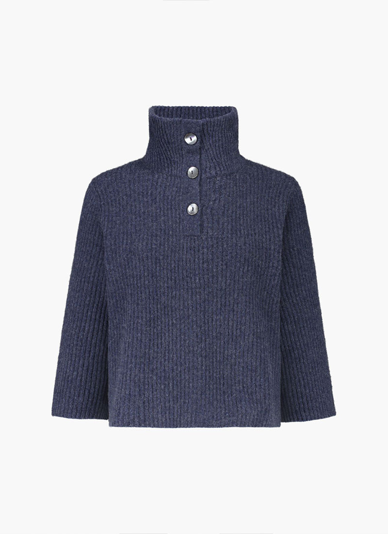 Textured Cashmere Poncho Pullover