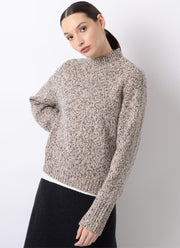  Cashmere Mouline Mockneck Sweater by FTC Cashmere at Andrews 