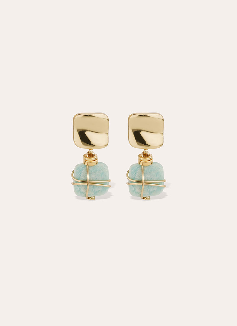 Rainbow Square Earrings by GAS BIJOUX
