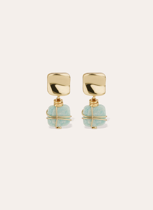 Rainbow Square Earrings by GAS BIJOUX