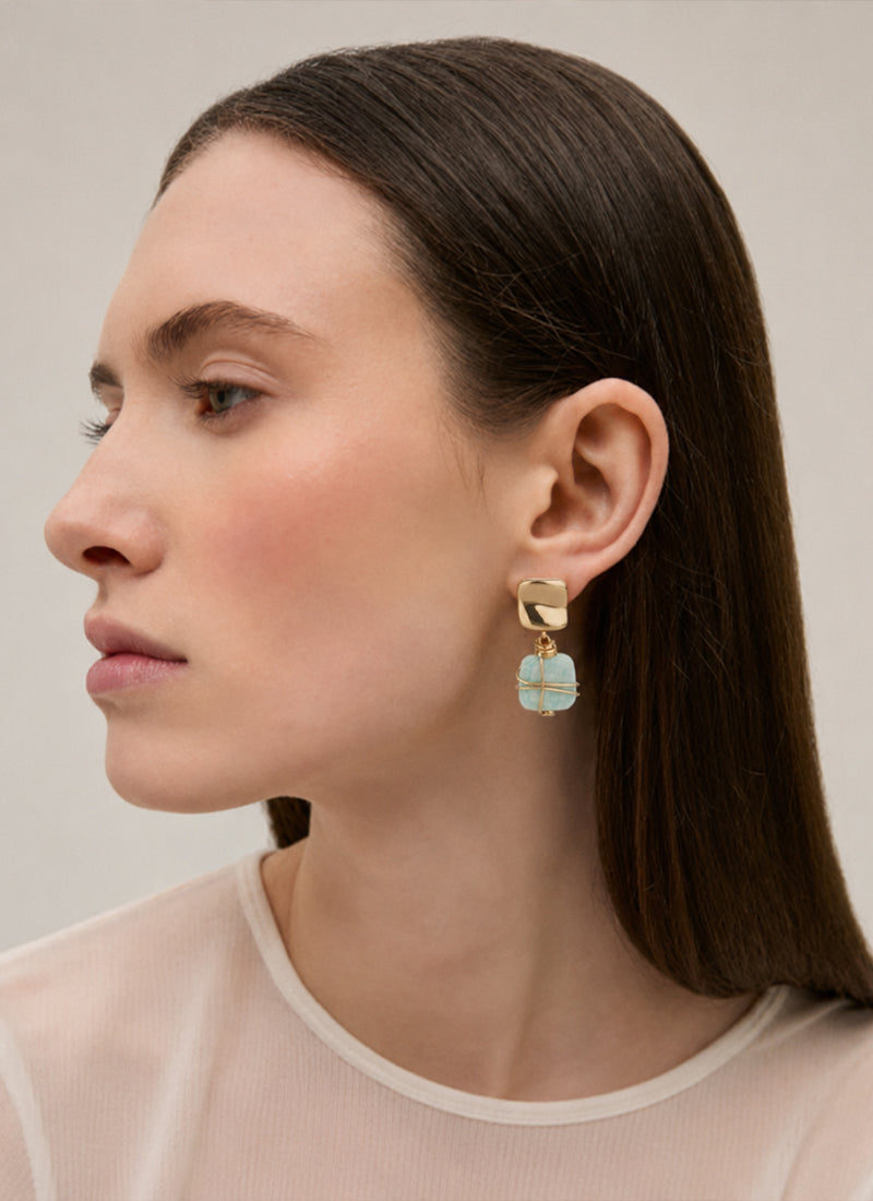Rainbow Square Earrings