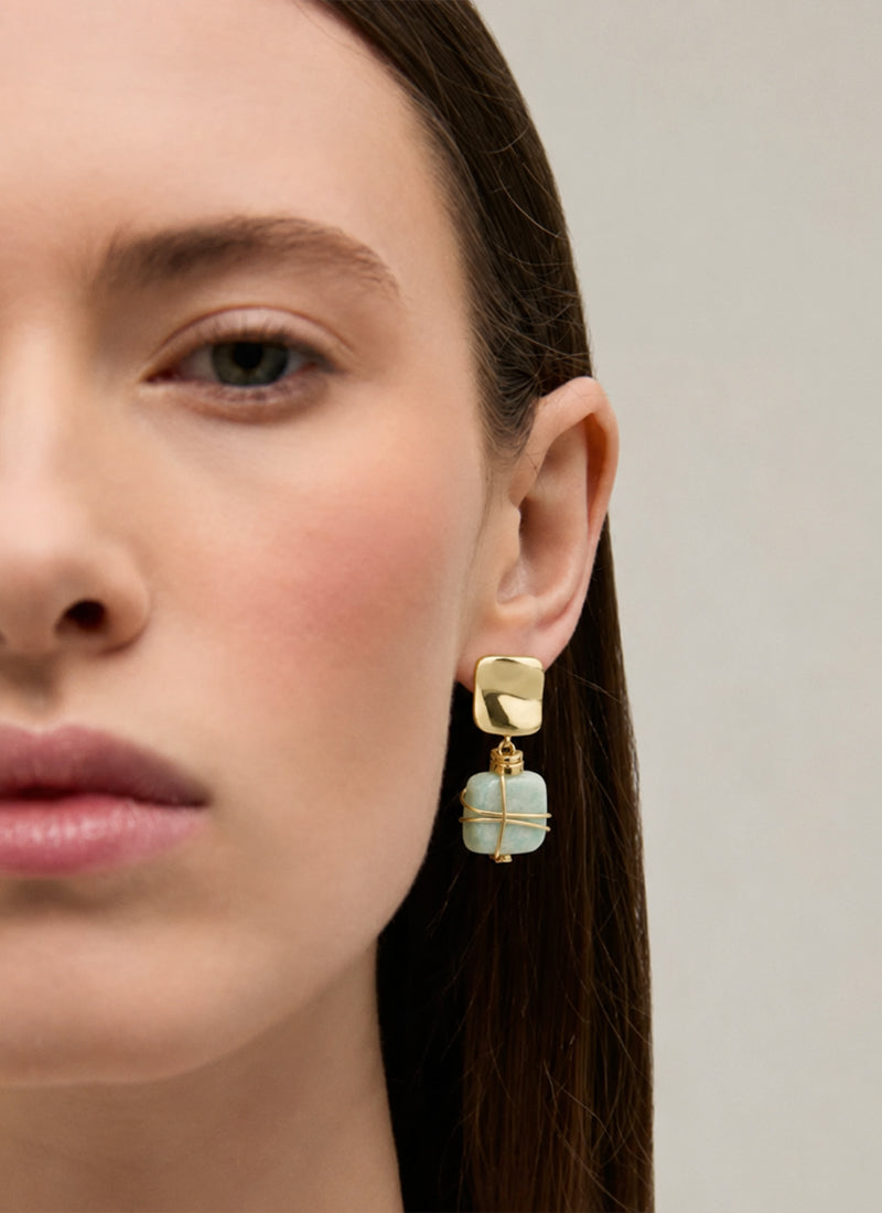 Rainbow Square Earrings