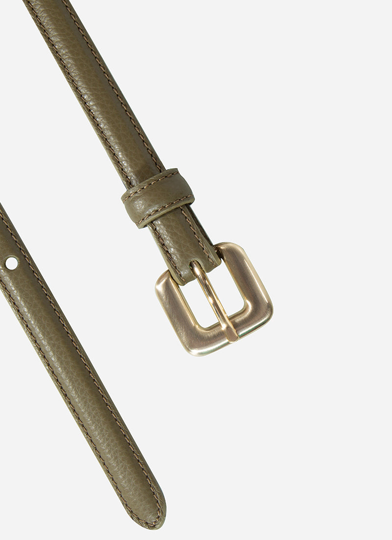 GAVAZZENI Women\'s Azalea Leather Belt with Antique Brass Round Buckle Gavazzeni Azalea Leather Belt In Chocolate Brown - 50% Off  main image 4
