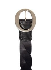Gavazzeni Italy Cate Braided Oval Buckle Belt